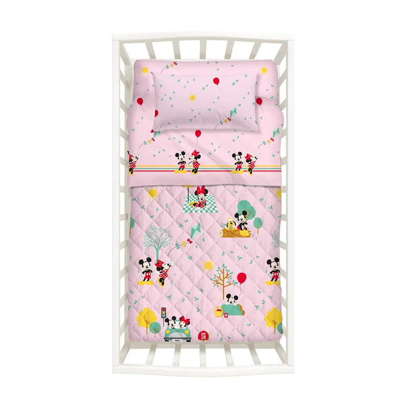 Copriletto Trapuntato in Cotone Minnie&Mickey Disney Ragazzo