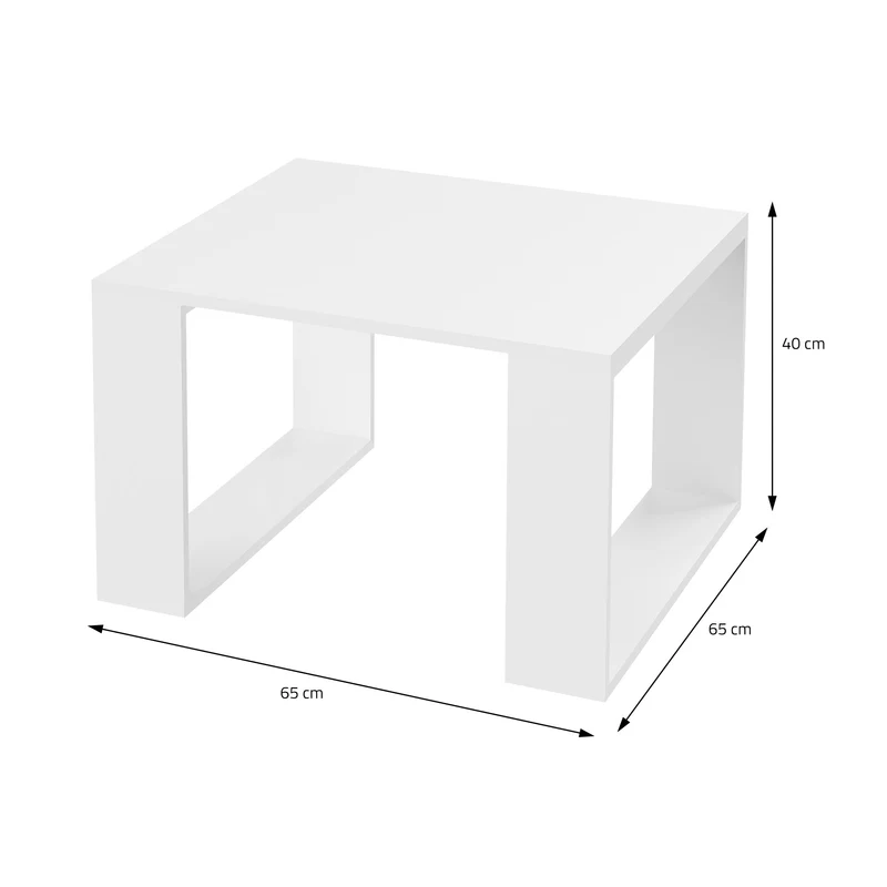 B-Ware Couchtisch 65x65x40 cm Weiß ML-Design