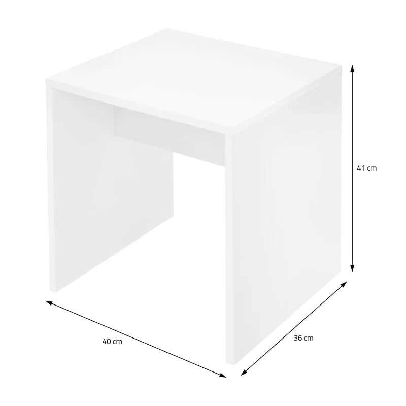 B-Ware Sitzhocker 40x36x41 cm Weiß ML-Design