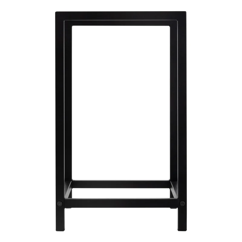 Kaminholzregal rechteckig 40x50x30 cm Dunkelgrau aus Stahl ML-Design