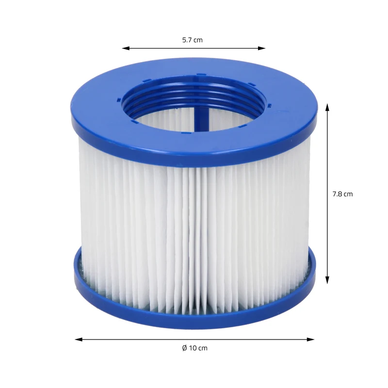 Ersatzfilter für Pool Whirlpool Spa 12er Set Ø 10cm Blau/Weiß