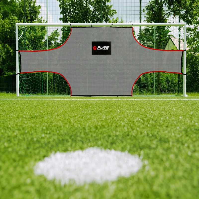 Fußballtor Trainingsnetz 732x244 cm Schwarz/Rot aus Polyethylen Pure2Improve