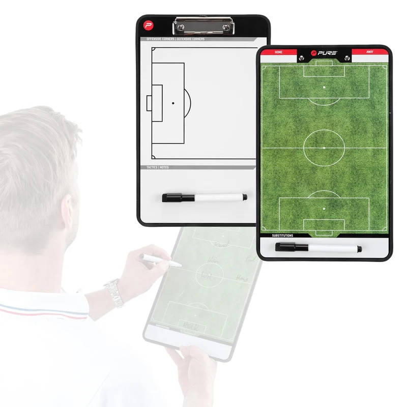 Taktiktafel Fußball 34,5x21,5 cm mit Zubehör Pure2Improve