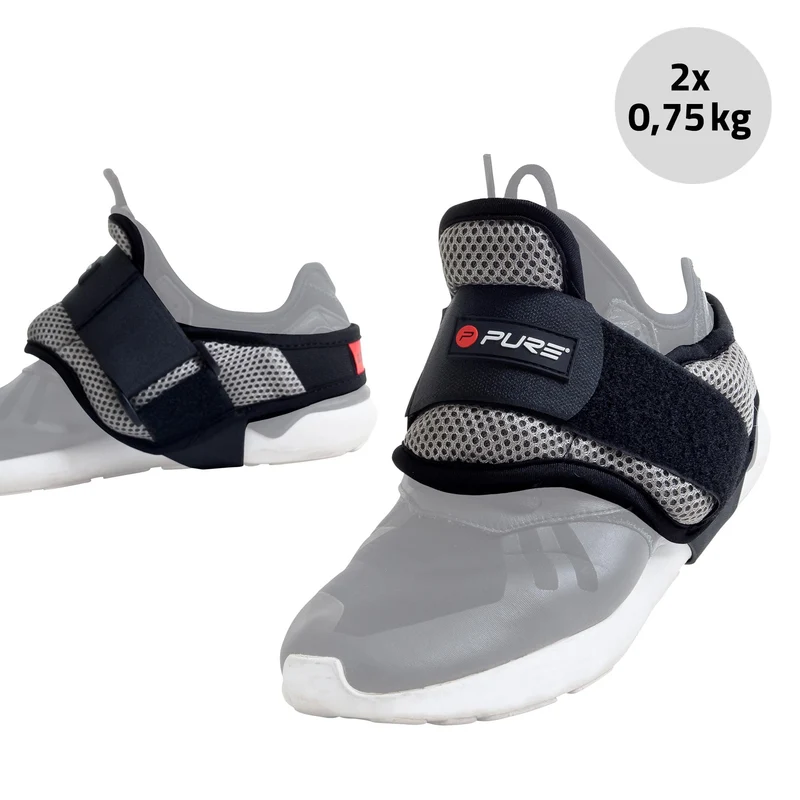 Schuhgewichte 2x0,75 kg Schwarz/Grau aus Polyester Pure2Improve