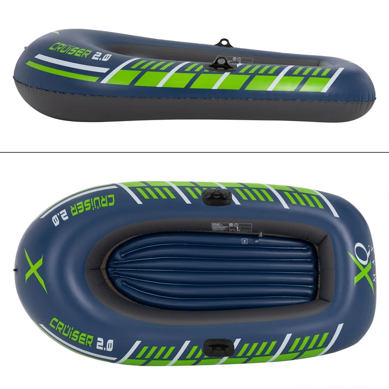 Schlauchboot Cruiser 2.0 207x107x50 cm Grün/Weiß/Blau aus Kunststoff