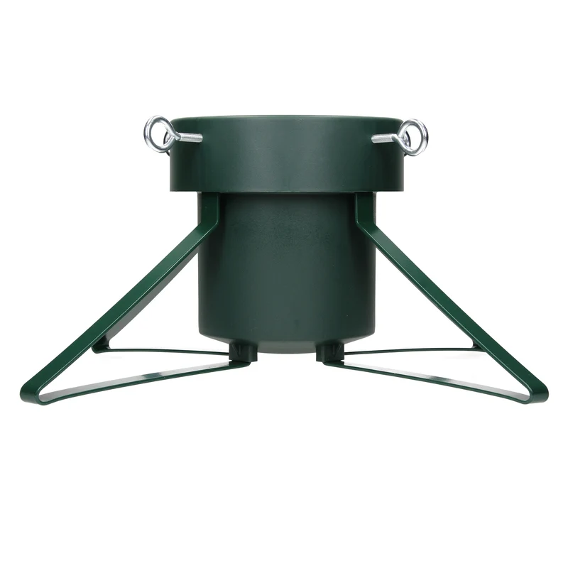 Weihnachtsbaumständer mit Wasserschale Dunkelgrün aus Metall für Bäume bis 210 cm