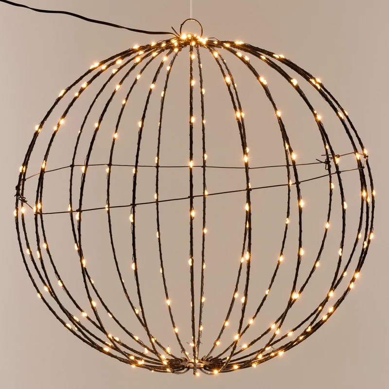 LED Leuchtkugel Ø 40cm mit 240 LEDs extra Warmweiß aus Metall