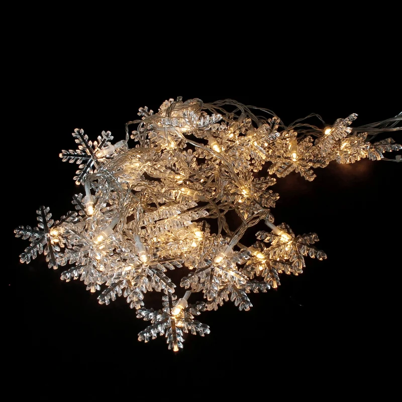 Weihnachtslichterkette LED Lichtervorhang mit 40 Warmweiße LEDs 100 cm inkl. Timer