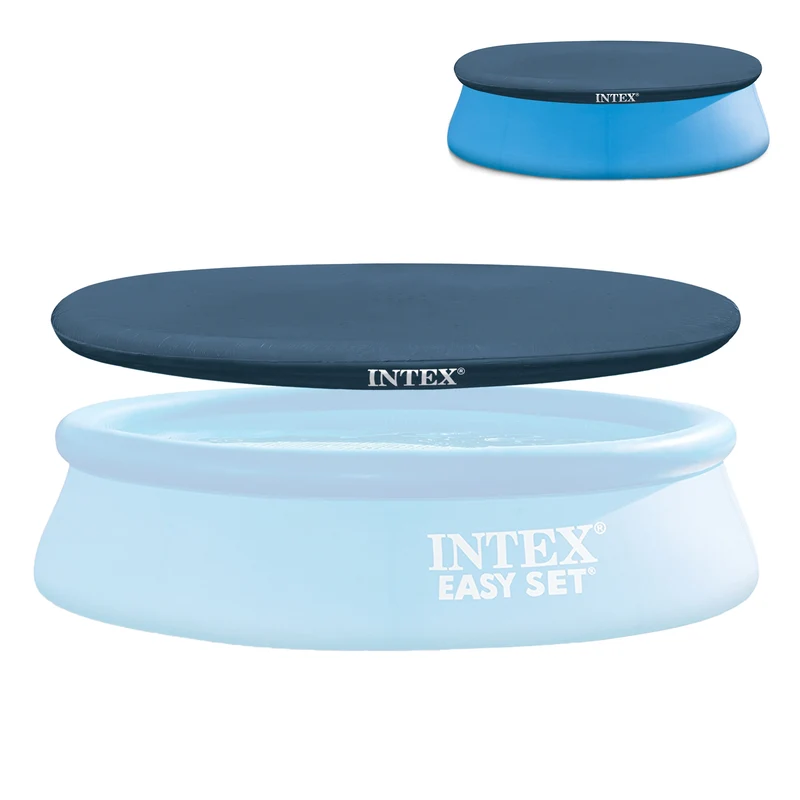 Intex Poolabdeckplane Ø 244 cm Dunkelblau