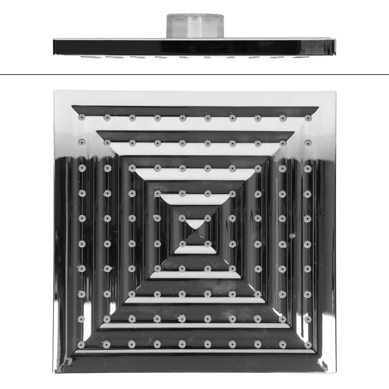 Duschsystem Silber aus Edelstahl eckig