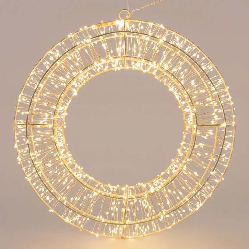 Weihnachtsdeko LED Kranz Ø 58cm warmweiß mit 1800 LED's inkl. Timer