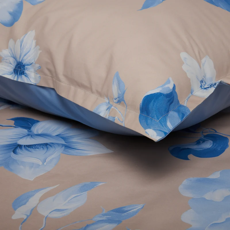 Parure Copripiumino in Percalle di Cotone Fantasia Floreale - Rosewood