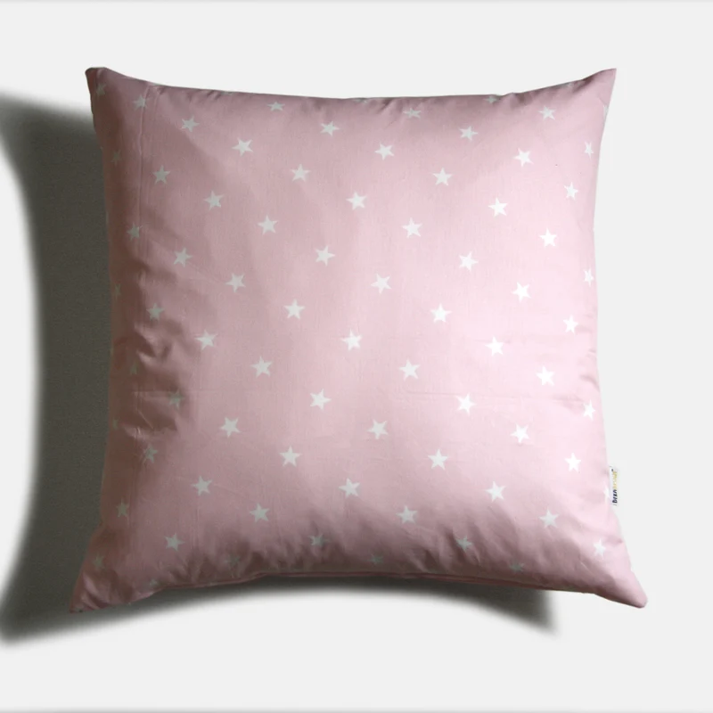 Cuscino Fondo Rosa Stelle Bianche