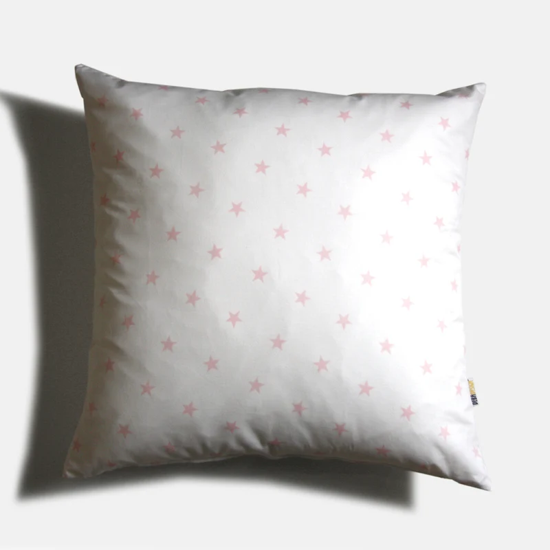 Cuscino Fondo Bianco Stelle Rosa