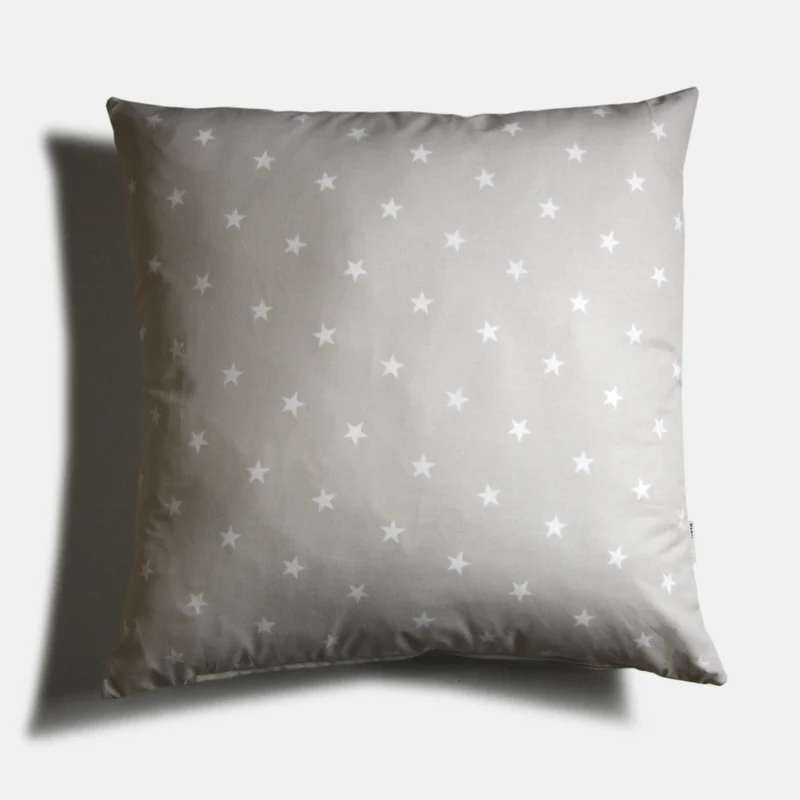 Cuscino Fondo Beige Stelle Bianche