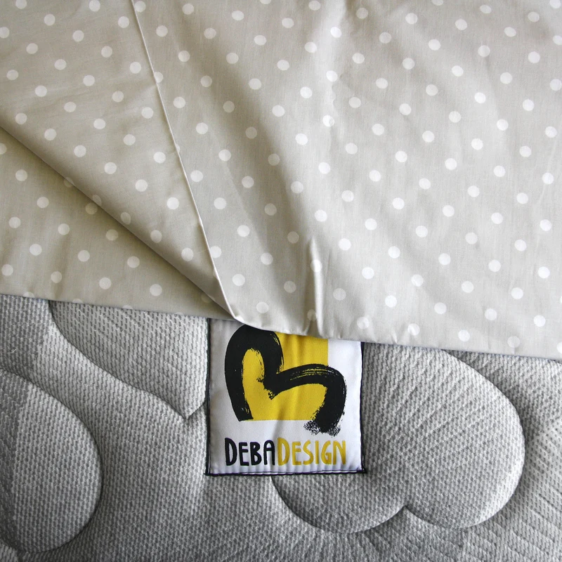 Copripiumino Beige Pois Bianco