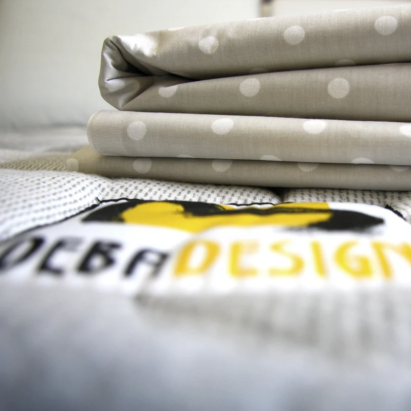 Copripiumino Beige Pois Bianco