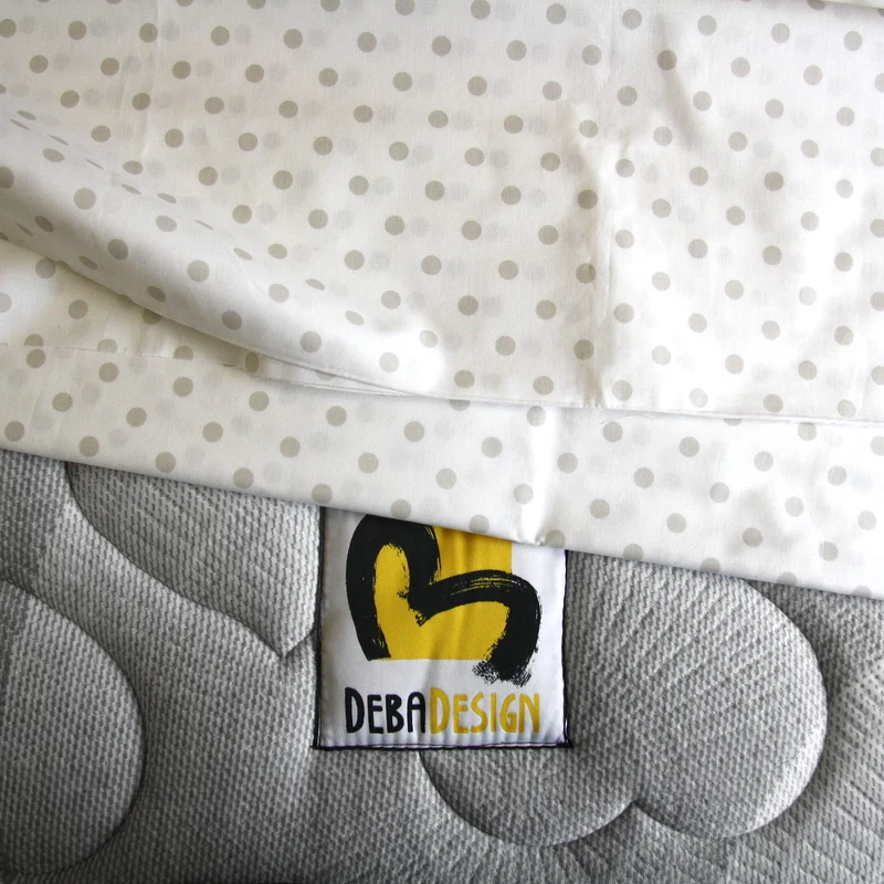 Copripiumino Bianco Pois Beige