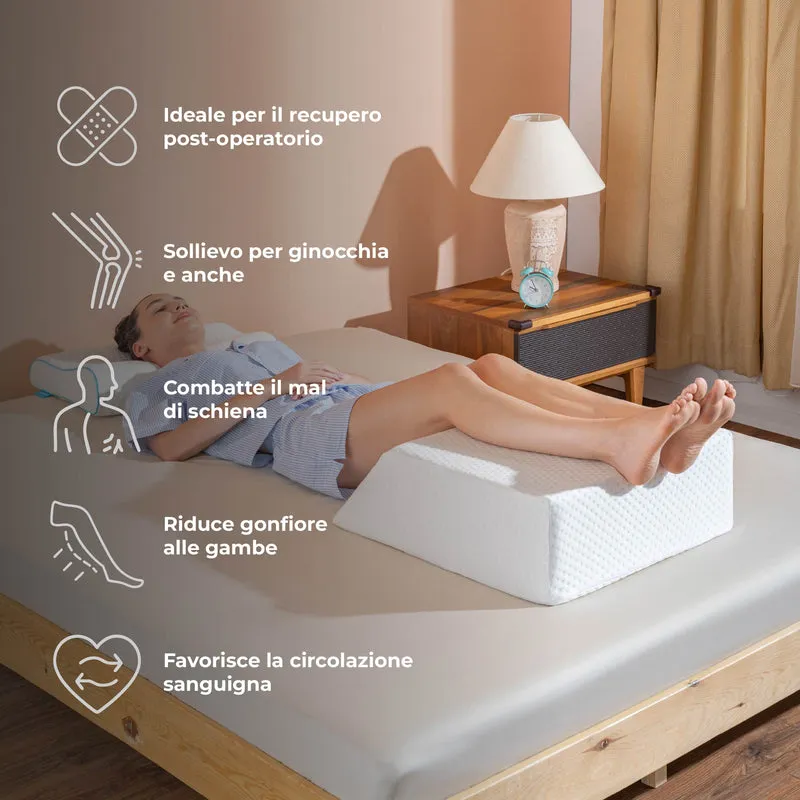 Cuscino Ergonomico Gambe in Memory Foam Ortopedico con Federa Rimovibile Il Gruppone