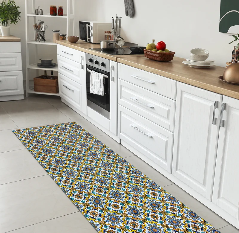 Tappeto Cucina Antiscivolo Made in Italy Passatoia Antimacchia Azulejos Il Gruppone