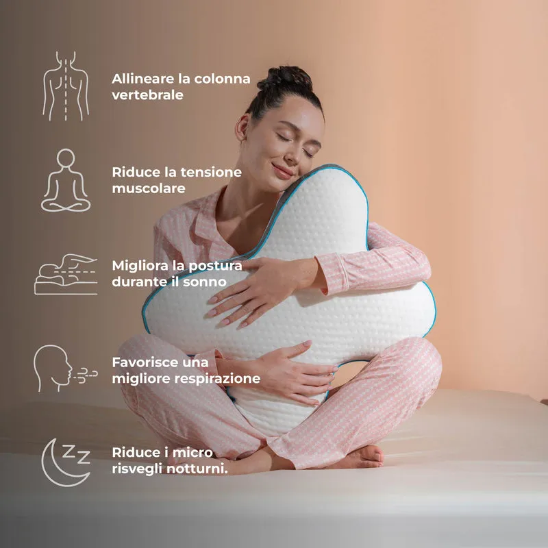 Cuscino Cervicale Ergonomico in Memory Foam a Forma di Farfalla con Rivestimento Sfoderabile Il Gruppone