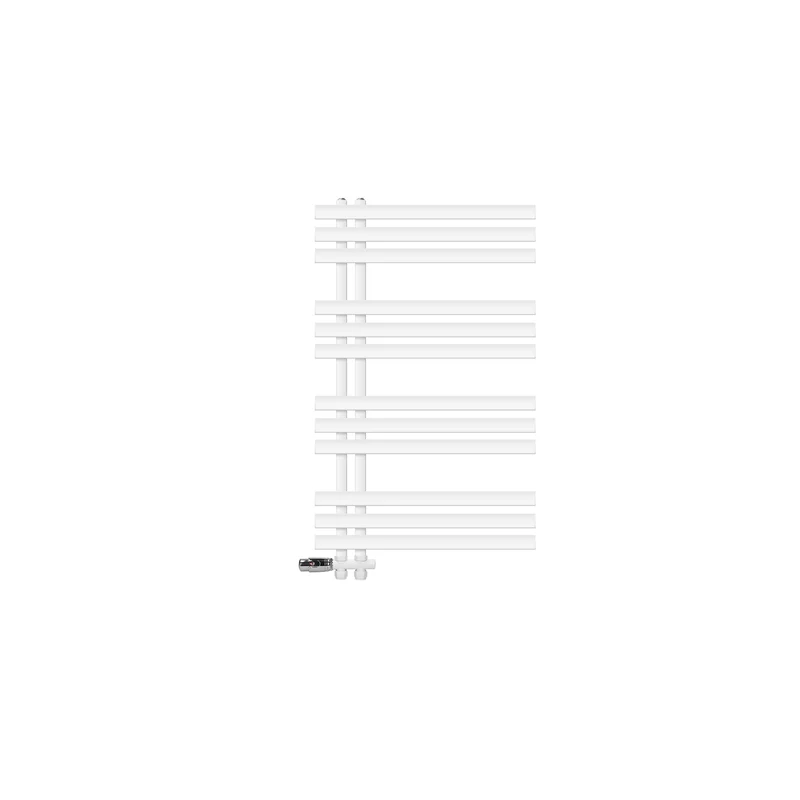 Badheizkörper Mittelanschluss 600x1000 mm Weiß mit Boden Anschlussgarnitur LuxeBath