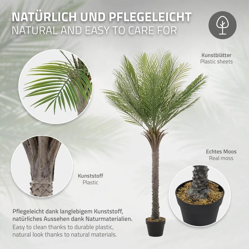 Künstliche Palme Tropische Kunstpalme im Topf ML-Design