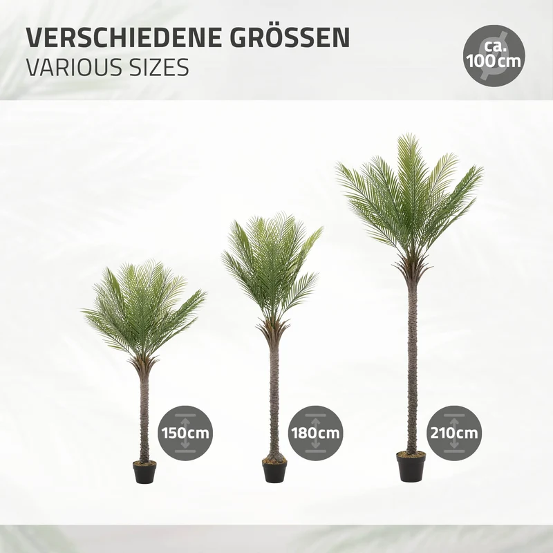 Künstliche Palme Tropische Kunstpalme im Topf ML-Design