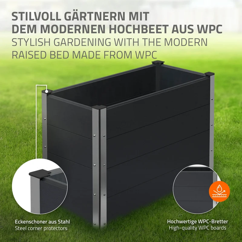 Hochbeet Athrazit aus WPC ML-Design