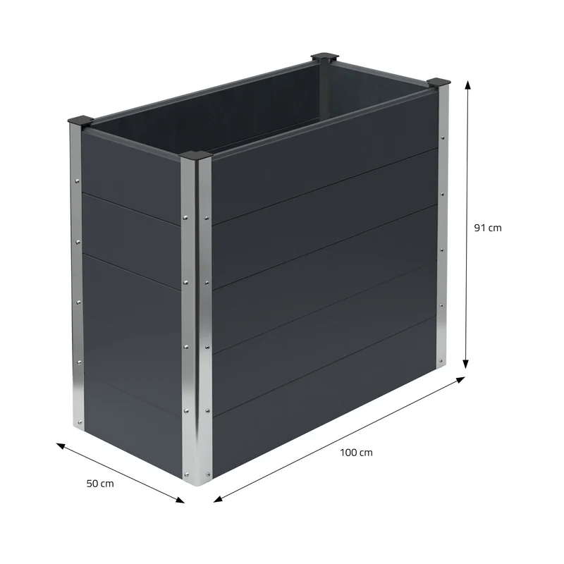 Hochbeet Athrazit aus WPC ML-Design