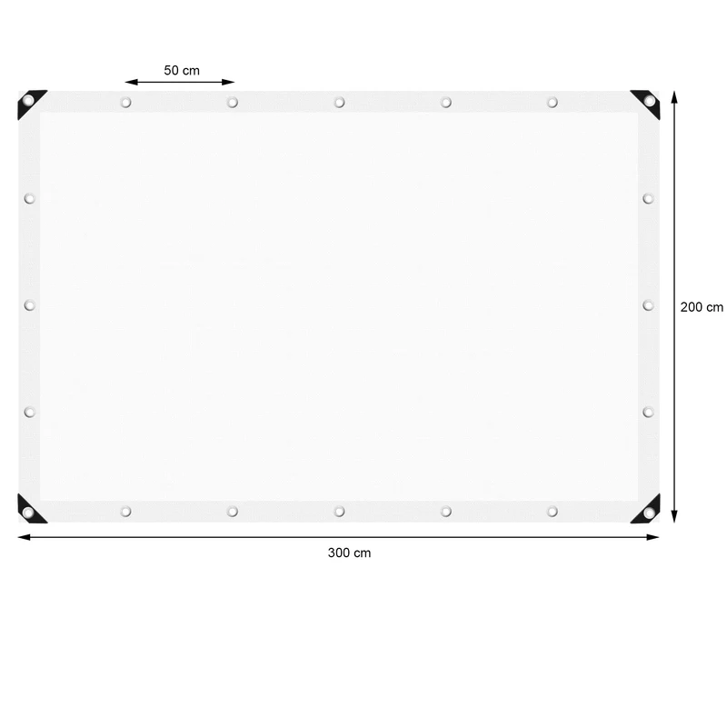 Abdeckplane Gewebeplane Weiß 260g/m² verschiedene Größen