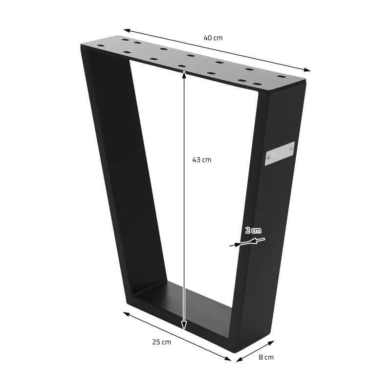 Tischbeine Tischgestell 2er Set V-Design aus Stahl ML-Design