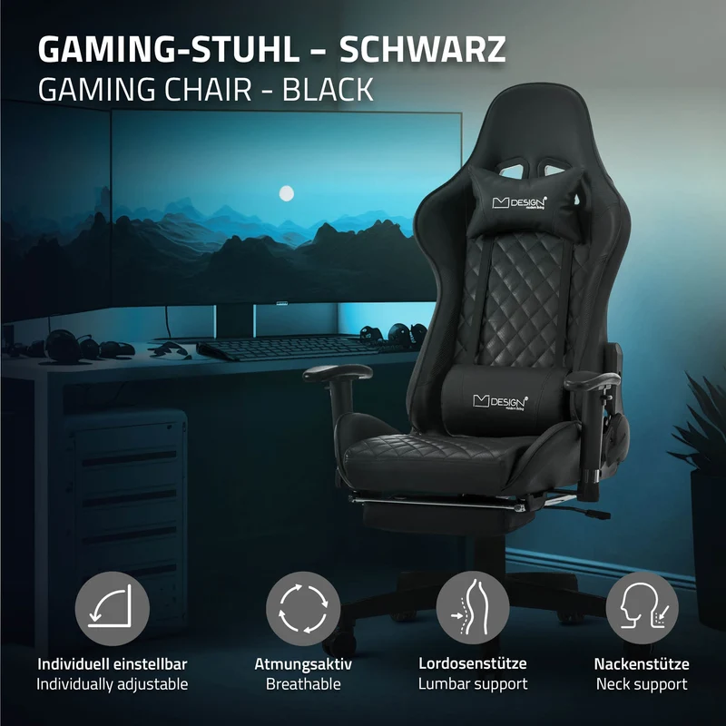 Gaming Stuhl PVC-Leder