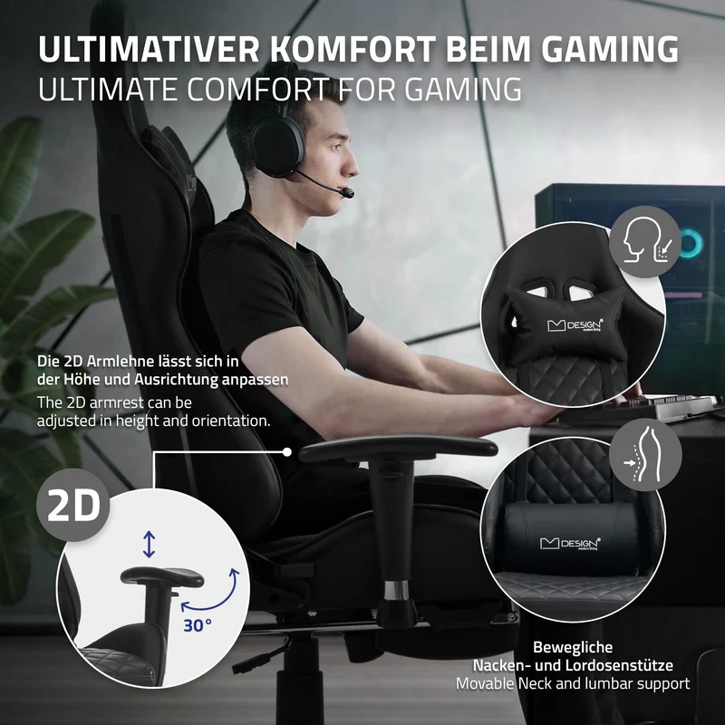 Gaming Stuhl PVC-Leder