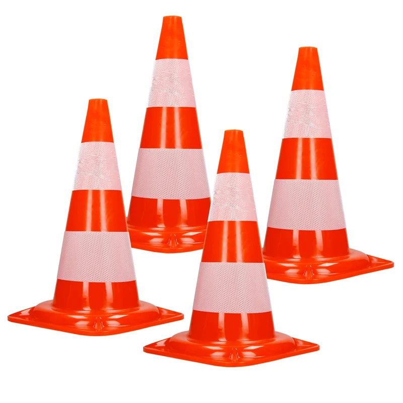 Verkehrskegel Set Pylone Warnkegel Verkehrshütchen 47 cm Orange/Weiß