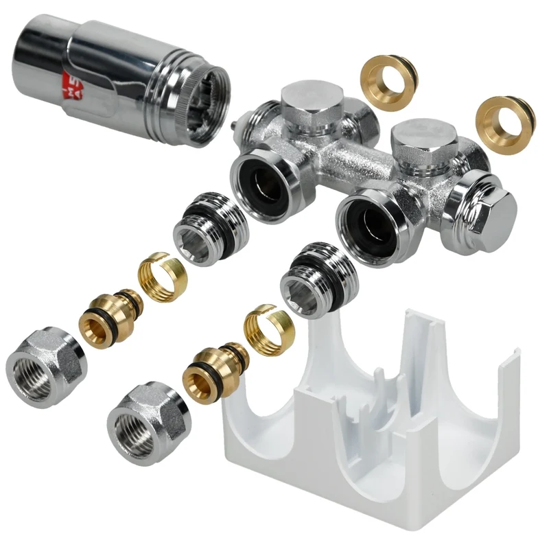 Badheizkörper 1800x452 mm Anthrazit mit Universale Anschlussgarnitur inkl. 3x Handuchhalter ML-Design