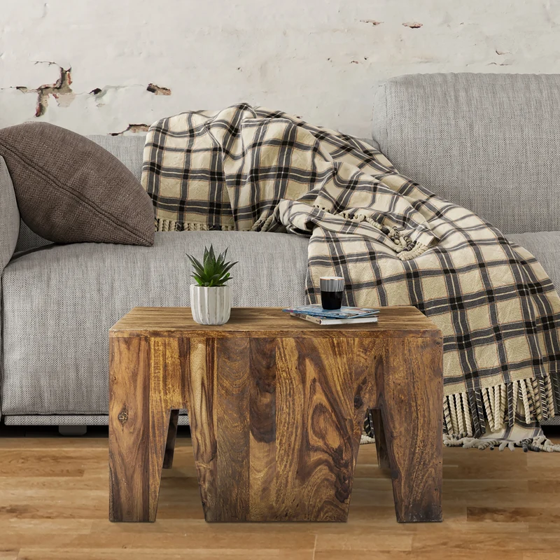 Couchtisch 3er Set Natur aus massives Sheeshamholz WOMO-Design