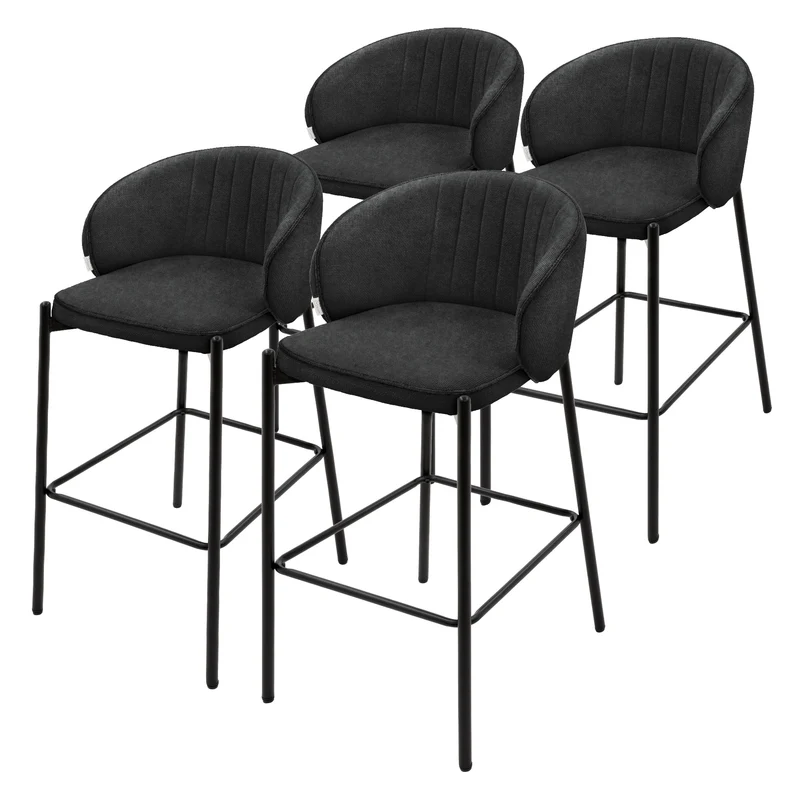 ML-Design | Barhocker Set mit Rückenlehne und Fußstütze, 50x101x54 cm, Tresenhocker Küchenhocker Bistrohocker