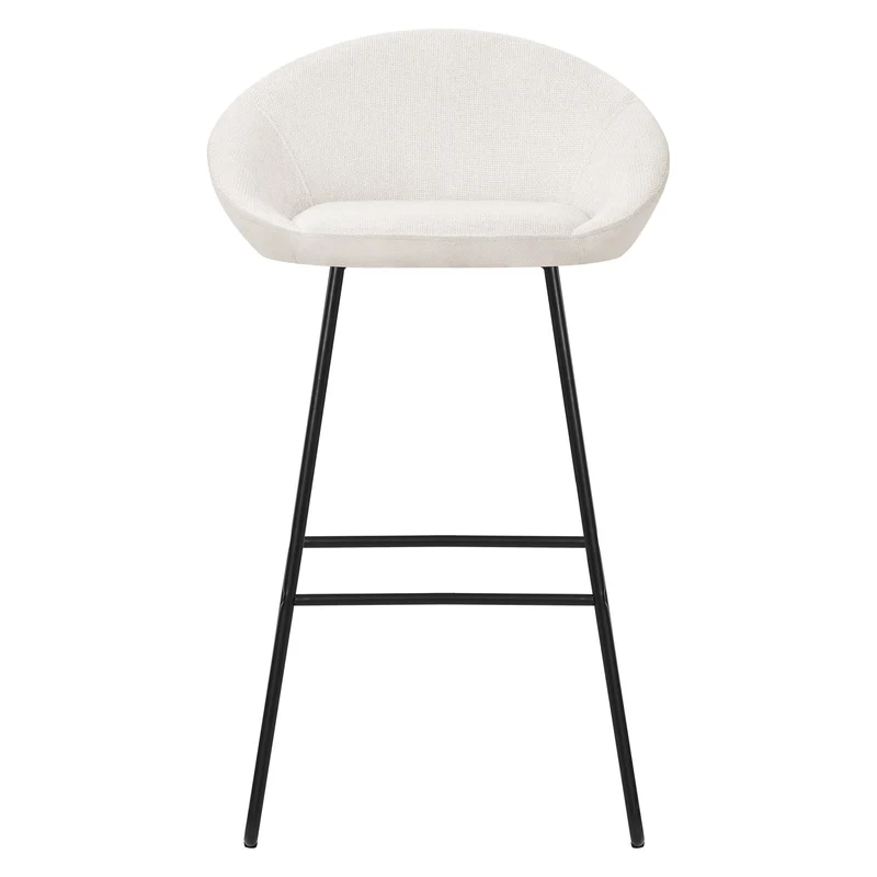 ML-Design | Barhocker Set mit Rückenlehne und Fußstütze, 56x94x50 cm, Tresenhocker Küchenhocker Bistrohocker