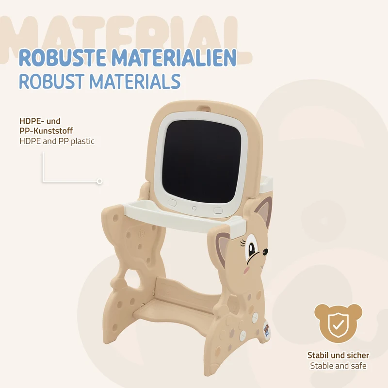 Joyz | Kindersitzgruppe 3in1 Spieltisch mit 2 Tafeln Kinderhocker und Zubehör