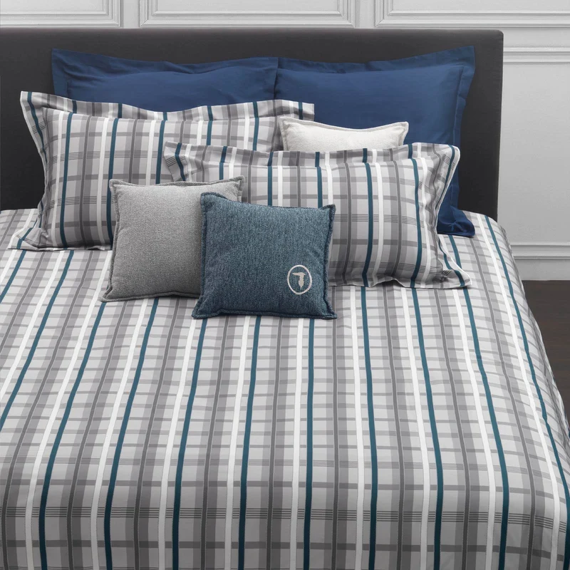 Copriletto Primaverile light tartan Moderno in Raso di cotone 90 gr/mq