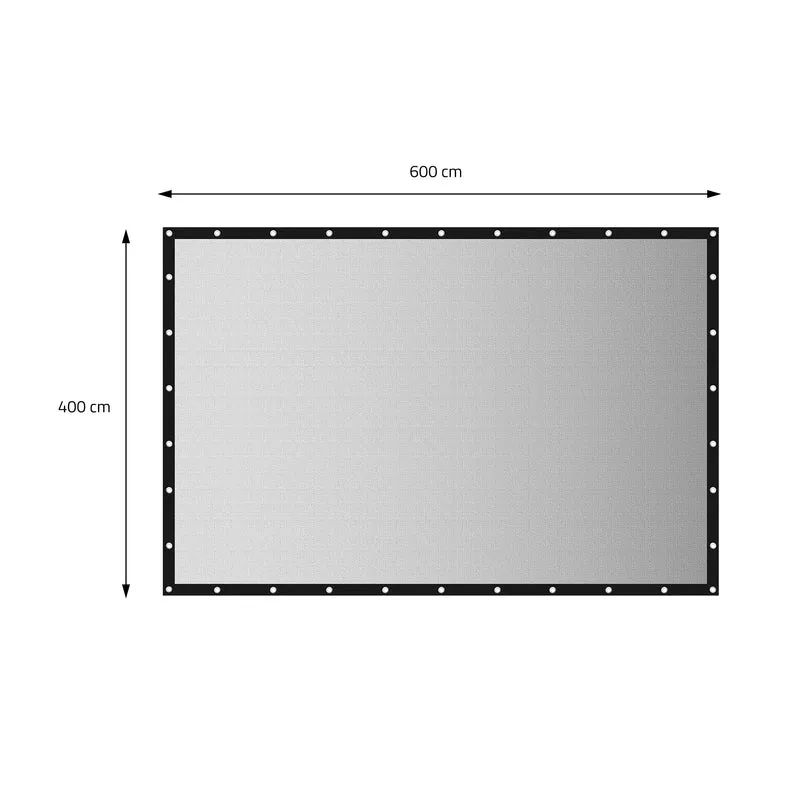 Schattennetz für Kombis 4x6 m Silber/Schwarz aus Polyethylen