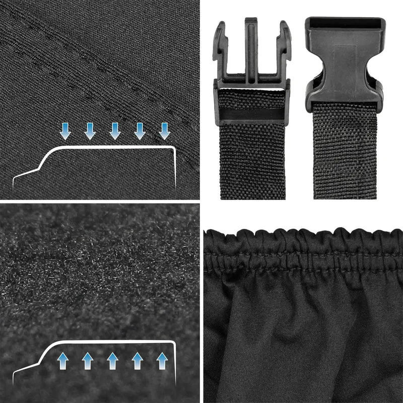 Autoabdeckung Indoor für den VW Bulli 465x157x132 cm Schwarz aus Stretch Satin