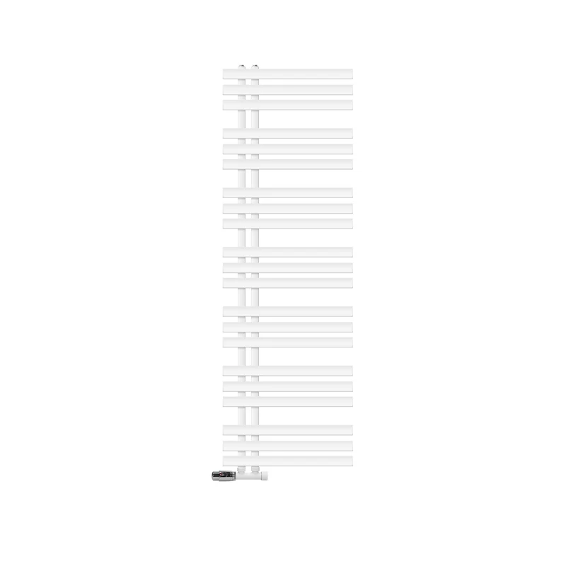 Badheizkörper Mittelanschluss 500x1600 mm Weiß mit Wand Anschlussgarnitur LuxeBath