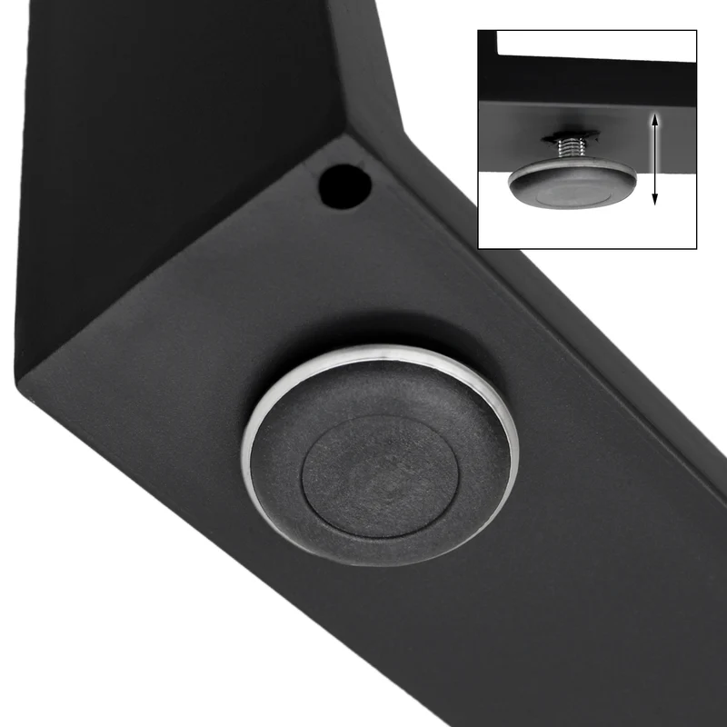 B-Ware Tischbeine Tischgestell 2er Set U-Design 90x72 cm Schwarz aus Stahl ML-Design