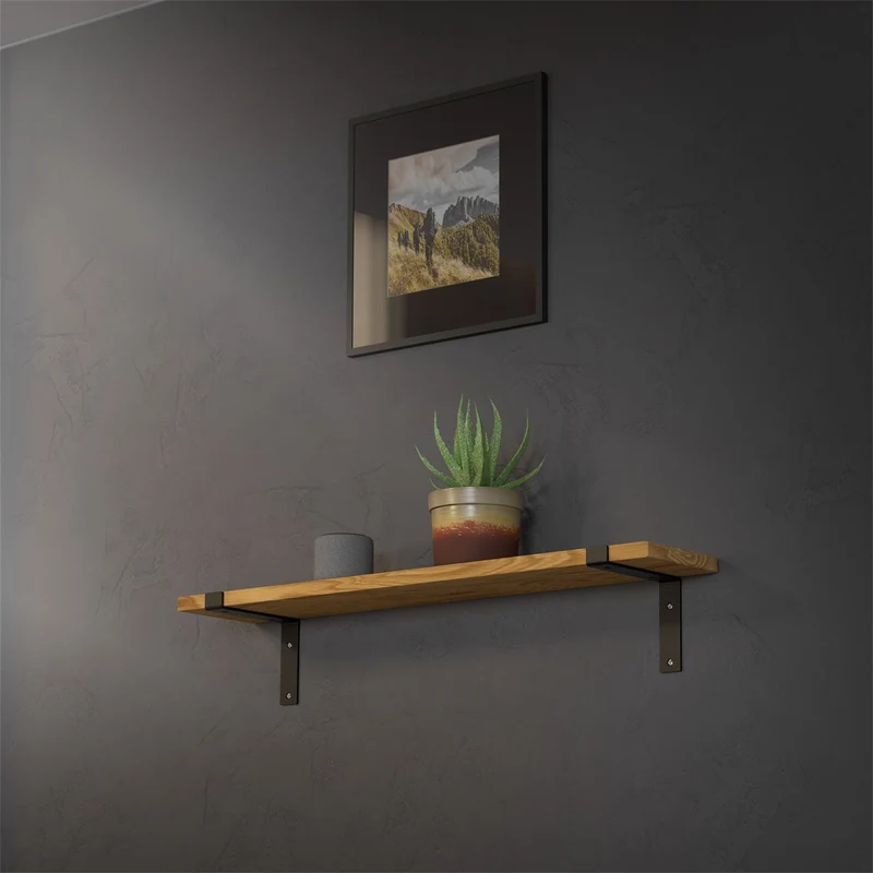 ML-Design | Wandkonsole 2er Set aus Stahl Regalhalterung Wandhalterung für Regalbrett
