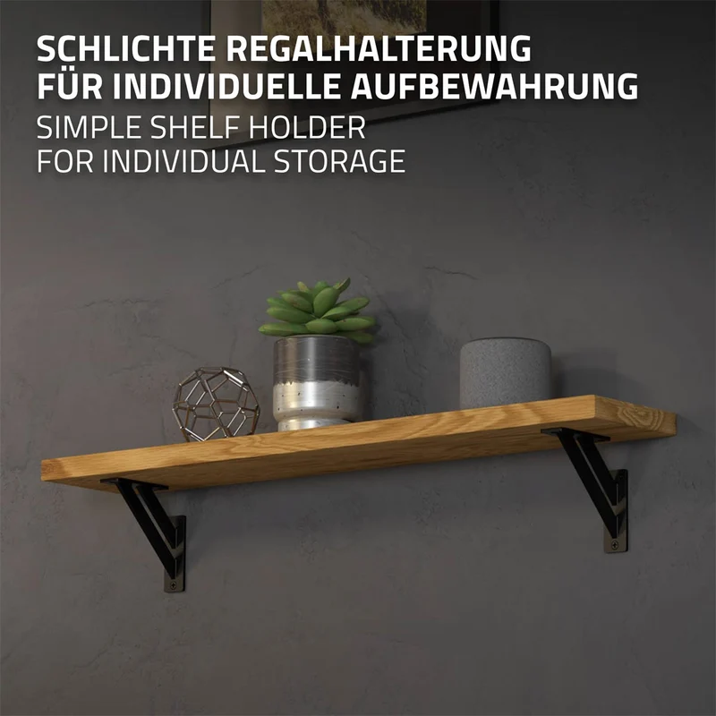 ML-Design | Wandkonsole 2er Set aus Aluminium Regalhalterung Wandhalterung für Regalbrett