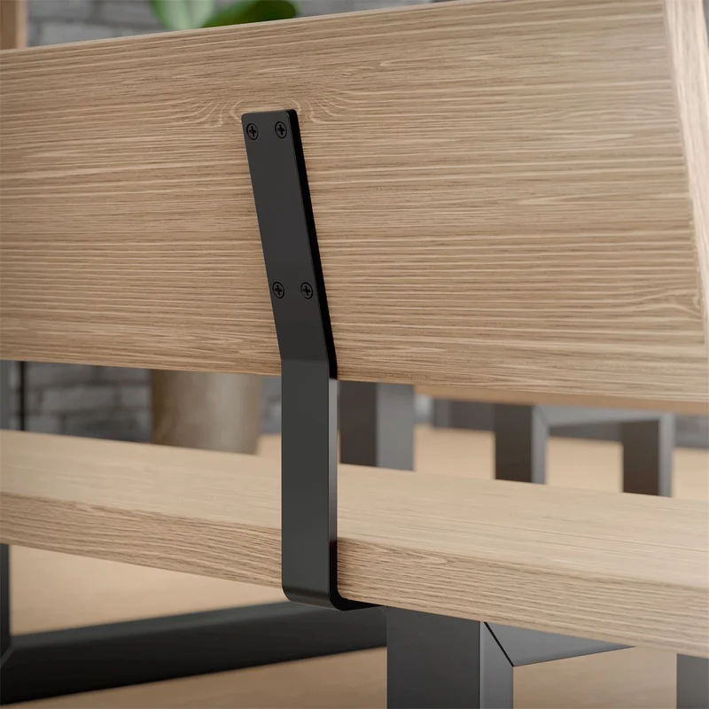 ML-Design | Rückenlehnenhalterung 2er Set 345 x 90 mm aus Stahl, Rücklehne Halterung Profil für Sitz-Bänke
