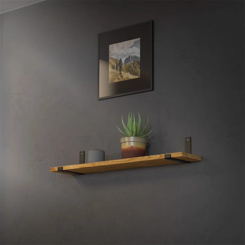 ML-Design | Wandkonsole 2er Set aus Stahl, 90 Grad Wandhalterung Regalhalterung