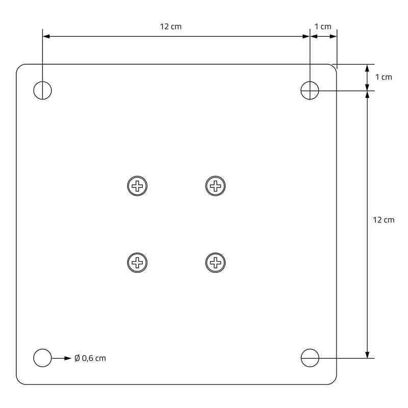 B-Ware 4er Set Tischbeine schräg H42 cm Optik Industrial Stahl Profil 8x8 cm I-Form 96° Neigung ML-Design